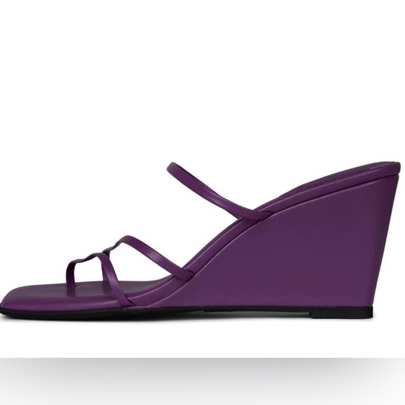 NEW Jeffrey Campbell Palate Slingback Wedge Sandal Purple sz 8.5 - Picture 2 of 5